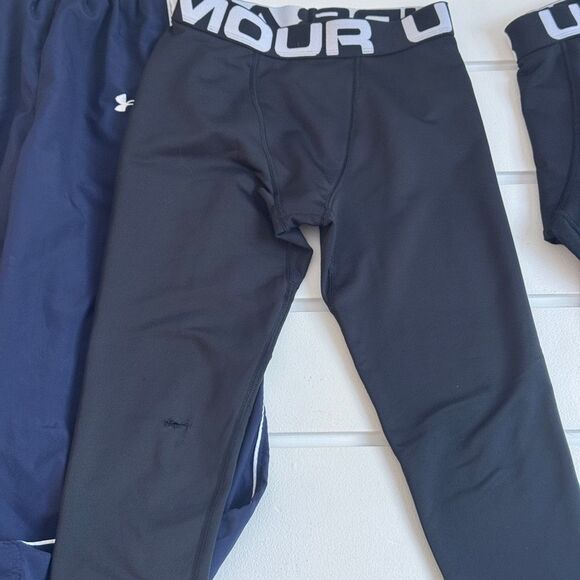 Under Armour Boys Lot of Ice Hockey Windpants & Coldgear Leggings Size Medium - Picture 11 of 11
